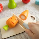 หั่นผักผลไม้ วัสดุไม้ ของเล่นเด็ก 1 ขวบ 2 ขวบ