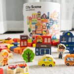 ชุดบล็อกไม้สร้างเมือง ของเล่นเด็ก 2 ขวบ