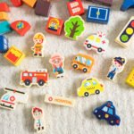 ชุดบล็อกไม้สร้างเมือง ของเล่นเด็ก 2 ขวบ